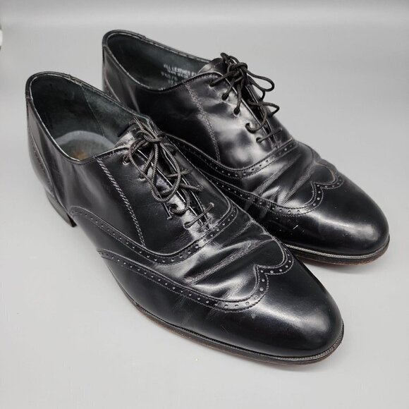 VTG Hanover Sheppard Signature Wingtip Black Leather Shoes Men’s 9.5 USA 5712 main image 10